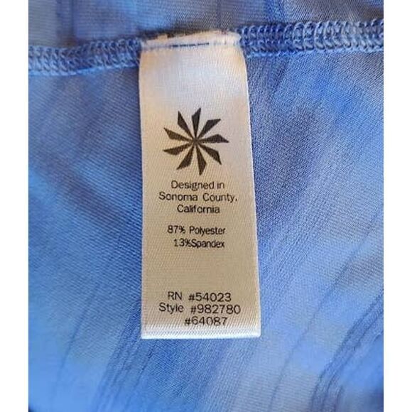 Athleta Blue Stipe Racerback Workout Tank XS - Picture 7 of 7